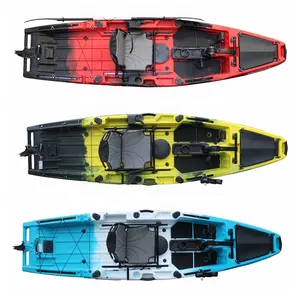 Vicking Pedal tunggal 3.2m, Pedal pancing Sit-On-Top bahan rangka Kayak LLDPE bersertifikat CE Kayak laut dengan garansi 3 tahun