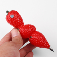 Stylos à bille adorables en forme de fruits et légumes de dessin animé artificiels avec autocollant aimanté pour réfrigérateur