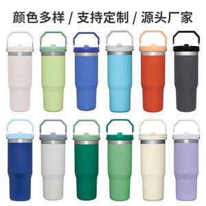 Nuevo Vaso Térmico de Acero Inoxidable 304 con Pajita, Gran Capacidad, Botella de Agua Portátil para Viajes - Product Image 3