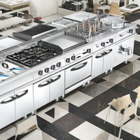 Solusi Satu Atap Peralatan Dapur Restoran Cepat Saji Komersial Kompor Gas/Listrik Griddle Oven Penggorengan Boiler