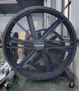 Ventilador Industrial para Gimnasio, Diámetro 1.5m/2m, Ventilador de Gran Tamaño Móvil para Gimnasio, Ventilador Industrial HVLS para Almacén con Ruedas - Product Image 1