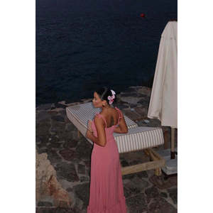 Vestido Bikini Rosa con Lazos, Ropa de Playa con Estilo Único - Product Image 1