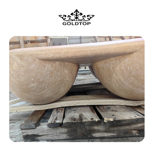 Tavoli da Pranzo Atipici in Travertino Beige Turco Romano Goldtop OEM/ODM - Product Image 4