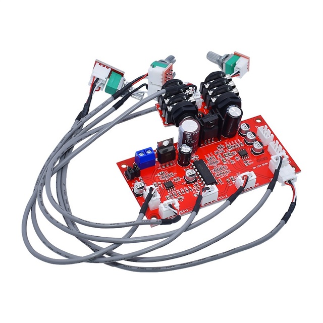 PT2399 Karaoke Reverb Board Home Theater Dynamic Microphone Electret Amplifier Module AD828 OP Amp Preamp For Amplifiers