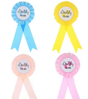 Badge ruban personnalisé Joyeux Anniversaire en satin coloré pour décoration de fête d'anniversaire