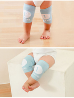 Rodilleras personalizadas para niños, protector de punto de algodón transpirable para gatear en primavera