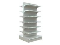 Étagère de supermarché métallique personnalisée avec étagères en verre, cadre en aluminium, présentoir double face de luxe pour la vente au détail de montres et de bijoux