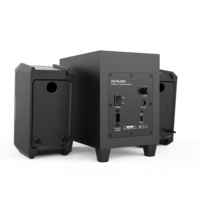 Altavoz Activo para Juegos 2.1 Canales con Subwoofer Inalámbrico, Sonido Multimedia Activo para Computadora, Uso en Exteriores y Teléfono Móvil