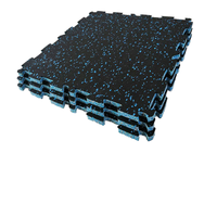 High Density 50x50cm Interlocking Gym Mats Einfache DIY-Installation Gummi bodenfliesen für Garage Home Workout Space EPDM