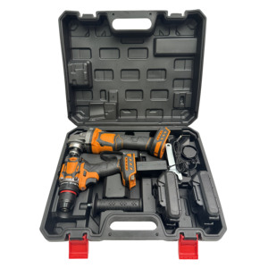 Perceuse sans fil à batterie lithium, ensemble sans balais, 2 batteries, double vitesse, fonction percussion, fabricant 21V TZ 001B Cor - Product Image 2