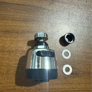 Robinet de cuisine universel noir moderne rotatif à 360° avec aérateur anti-éclaboussures et adaptateur de buse d'arrosage - Product Image 6