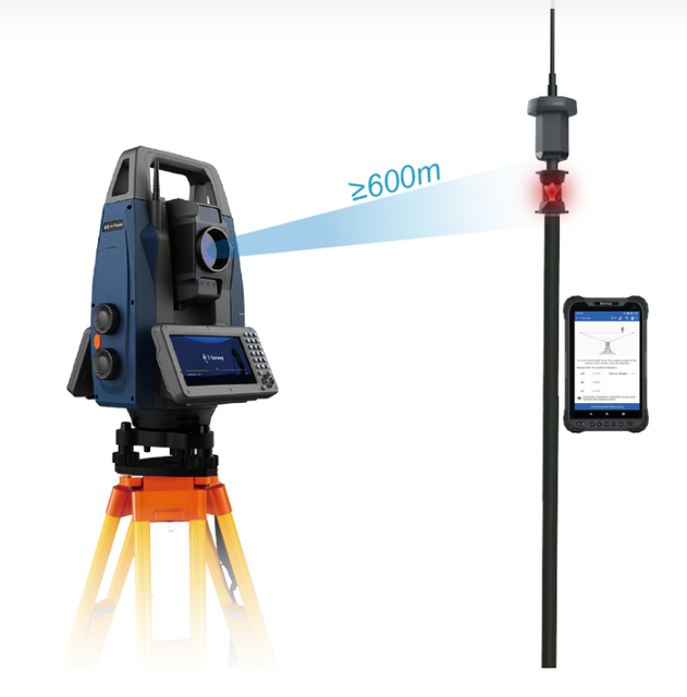 Hi-target HTS-820 Robotic Total Station with Great Control System and Precise Prism Faster Locked for True One-person Surveying