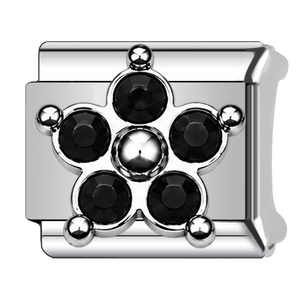 Nouveaux Breloques Modulaires Élastiques en Acier Inoxydable Style Italien avec Fleur en Cristal pour Bracelets DIY, Accessoires de Bijoux Soudés, Vente en Gros - Product Image 3