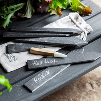 20 étiquettes de plantes en ardoise naturelle, craie de talc couleur naturelle, écologiques, durables, logo personnalisé, personnalisables pour le jardin