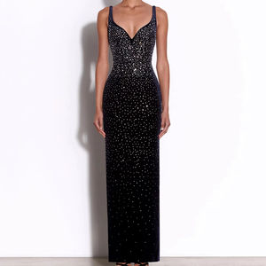 Vestido Largo de Noche Elegante para Mujer, con Diamantes de Imitación, para Fiesta de Graduación - Product Image 1