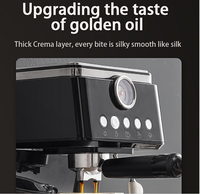 Machine à expresso automatique HY 20 bars avec distributeur de lait, machine à café en acier inoxydable avec réservoir d'eau amovible de 50 oz