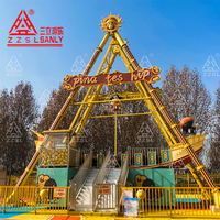 Manège populaire de parc d'attractions en fibre de verre en forme de bateau pirate pour extérieur, avec 32 sièges, pour centre commercial - Marque Sanly