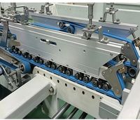 Machine de pliage et de collage automatique économique pour boîtes en carton ondulé, contrôlée par PLC 3A, 380V, garantie 1 an, pour petites entreprises