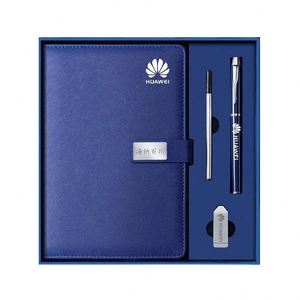 Cadeaux d'affaires promotionnels en gros, ensemble de carnet en cuir et stylo, ensemble de papeterie scolaire personnalisé, carnet A5, stylo, ensemble de papeterie avec clé USB - Product Image 3