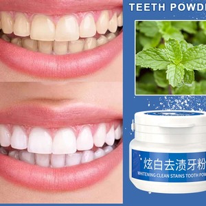 Polvere sbiancante per la pulizia dei <span class=keywords><strong>denti</strong></span>, decomponimento dei pigmenti, rimozione del tartaro, protezione dei <span class=keywords><strong>denti</strong></span>, alito rinfrescante, non tossico, 30g - Product Image 3