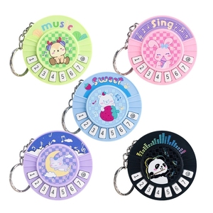 Wholesale Cartoon Mini <b>Keyring</b> Portable 7‑tone Playable Electronic Keyboard Toy For Children Backpack Hanging <b>Charm</b> Gift - Product Image 1