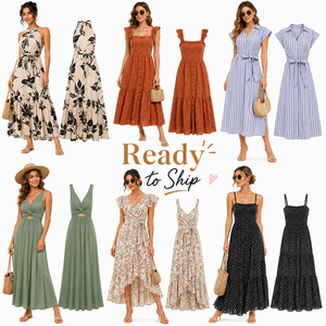 Summer Solid Color Basic Dress, Office Women Dress, Random Mix Mixed Packaging Delivery - Product Image 1