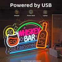 Enseigne lumineuse murale pour bar à whisky, décoration murale lumineuse pour cocktail, whisky, pub, bar sportif, salle de jeux, restaurant, écran d'affichage électronique