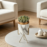 Prix promotionnel : Petite plante succulente artificielle en pot, style bonsaï, pour décoration moderne de table à la maison