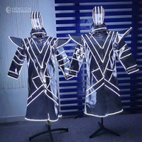 Costume de robot LED RGB lumineux pour danseur, tenue intégrale pour artiste masculin, ambiance de bar, boîte de nuit, performance scénique