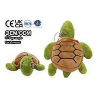 Porte-clés tortue animal océanique en peluche de 10cm de couleurs multiples Vente en gros Pas cher Peluche tortue animal de mer
