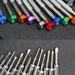 أدوات إصلاح الساعات، مفكات سداسية ومسطحة ومتقاطعة، مصنوعة من الكروم فاناديوم والفولاذ عالي السرعة، مجموعة كاملة - Product Image 2