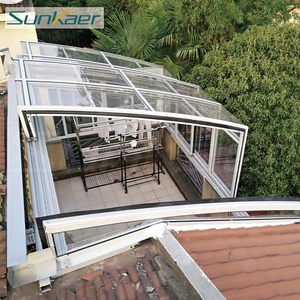Sombrilla de techo transparente deslizante telescópica motorizada para exteriores, <span class=keywords><strong>cubierta</strong></span> de <span class=keywords><strong>piscina</strong></span> de policarbonato retráctil impermeable para solárium - Product Image 5