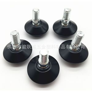 <b>Adjustable</b> Stainless Steel Black Foot Pad 30mm Diameter For Chair <b>Table</b> Height Adjustment - Product Image 5