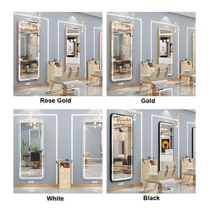 Miroir LED écologique 70x170cm, cadre en métal doré de luxe, miroir de salon pour coiffeur, mobilier de salon de coiffure - Product Image 1