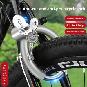 0EM <span class=keywords><strong>Antivol</strong></span> de vélo vintage en forme de fer à cheval à pince crabe pour vélo de route/vélo électrique, manuel, 30CM, pour vélo enfant - Product Image 5