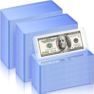 Étui de protection rigide transparent en PVC pour billets de banque en dollars américains, avec clip de fixation pour billets, idéal pour l'exportation et la présentation. - Product Image 3