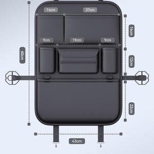 Sac de rangement multifonction en cuir pour dossier de siège de voiture, sacs de rangement en cuir pour dossier de siège de voiture - Product Image 5