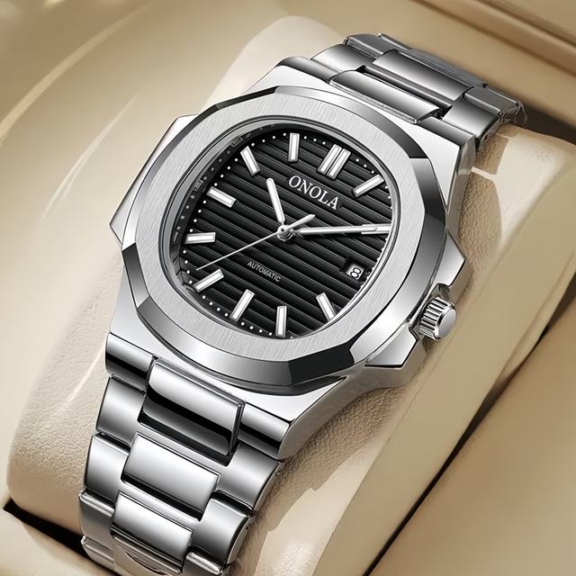 Hot Sale Modern Fashion Men's Skmei ON3853G Automatic Mechanical Watch 3BAR Water Resistant Alloy Stainless Steel Charm Pointer