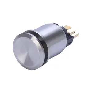 22mm 6Pin Push Button Stainless Steel Switches Unlocked Momentary Waterproof IP67 Smart Toilet Switch for Flushing System