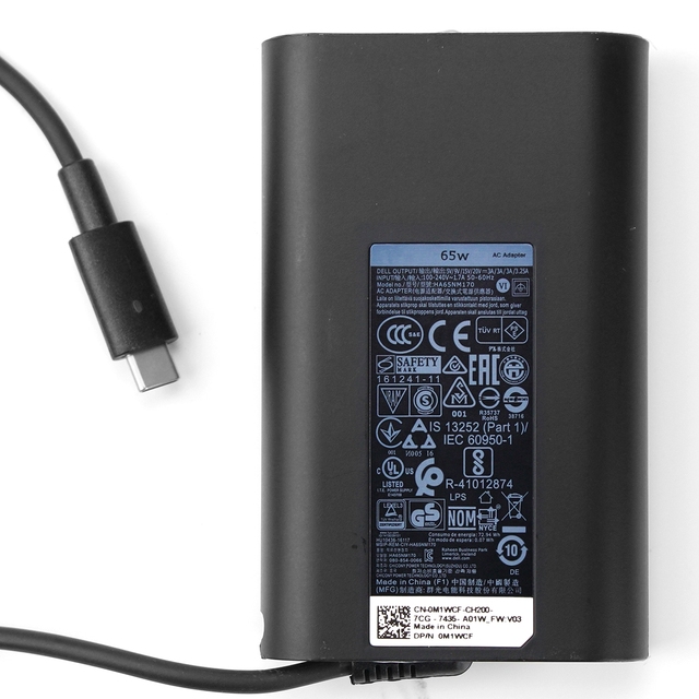 HA65NM170 Type C Laptop Charger 65w for Latitude XPS Series Notebook USB C Power Adapter Cord 02YK0F 0M1WCF 0JYJNW