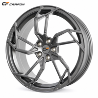 Jantes de voiture CF 5x112 66.5 pour Lucid Air Sapphire, jantes monobloc forgées sur mesure, à profil décalé