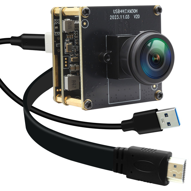 180 Degree Wide Angle H.264 MJPEG 4K 60FPS USB 3.0 HD MI Dual Output Camera Module YUY2 1080p 60fps Webcam for Surveillance