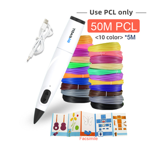 Stylo 3D numérique portable <span class=keywords><strong>Koz</strong></span> éducatif DIY à basse température 1,75 mm, kit de démarrage en plastique blanc pour impression 3D - Product Image 2