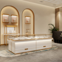 Vitrine de présentation de bijoux de luxe haut de gamme, montage mural, boutique de bijoux, pour la présentation de bijoux, design d'intérieur
