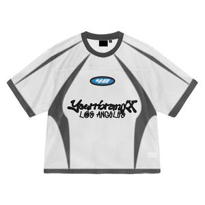 Personnalisez votre marque Sublimation Print Classic Retro Football Casual T-shirt 100% Polyester Boxy Fit American Football Fan Jersey - Product Image 1