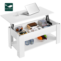 Table basse relevable de style européen, rangement en bois moderne pour petits espaces, hauteur réglable pour meubles de maison
