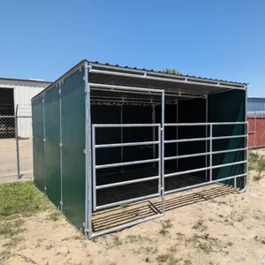 Abri extérieur portable pour chevaux avec toit, écuries et clôtures, treillis et portails pour chevaux - Product Image 1