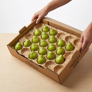 Bandejas de Papel Kraft Marrón para Frutas, Ventiladas, Apilables, Ecológicas, Biodegradables y Compostables, para Vendedores de Verduras - Product Image 6