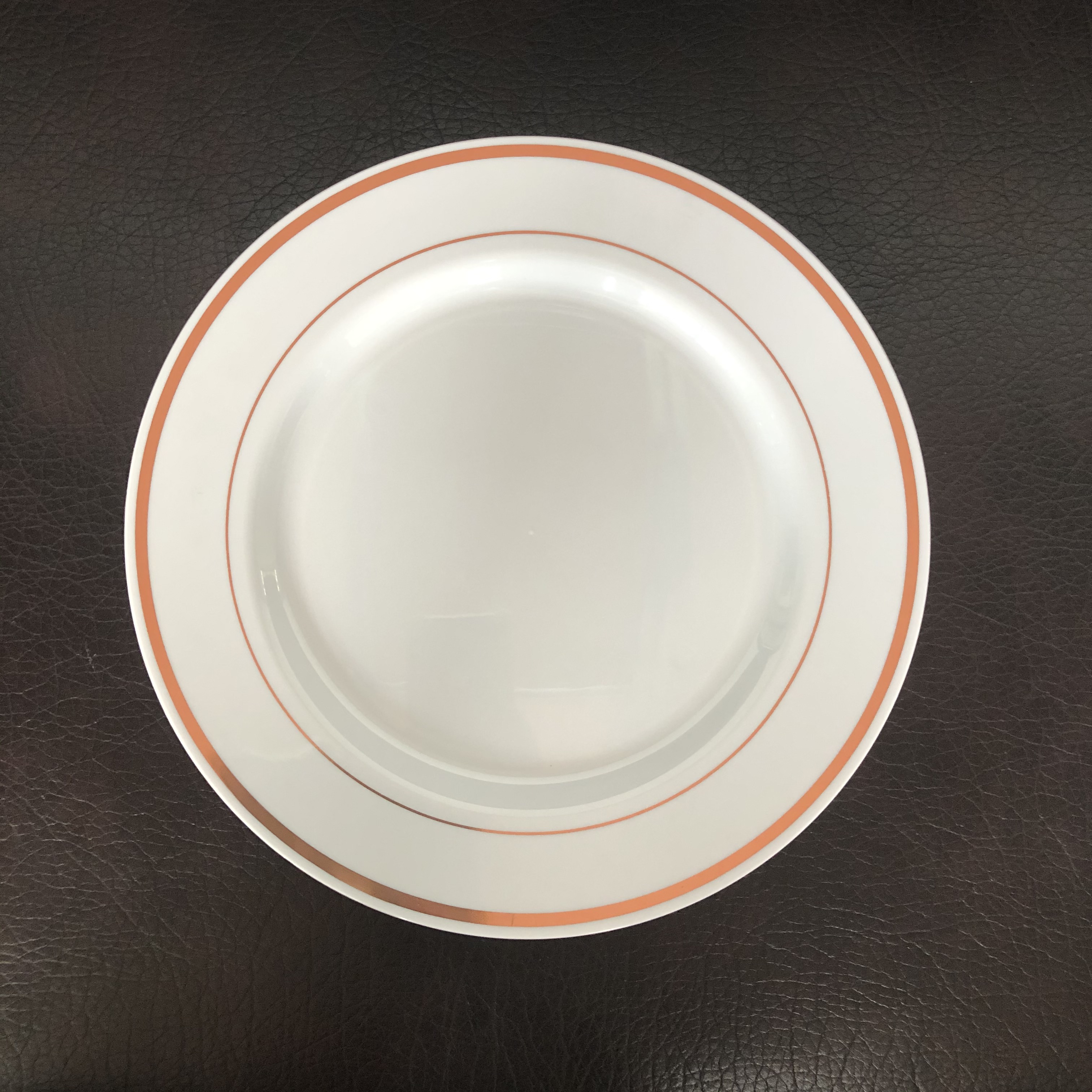 25 пластиковых обеденных тарелок, белый с розовым золотом, 26 см, одноразовая многоразовая посудомоечная машина для свадьбы, дня рождения