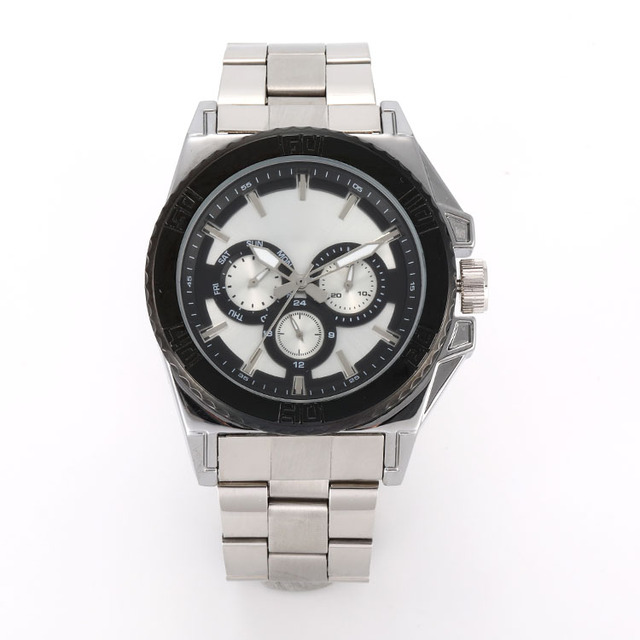 BOMAXE Seiko Movement Fashion Silver Waterproof Crystal Antique Chronograph Custom Logo Mens Wrist Watch